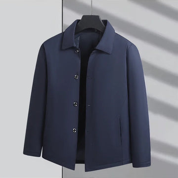 Business Casual Jackets for Men Turn Down Collar Solid Jacket Autumn Korean Work Wear Mens Windbreaker Jacket Winter Coats Men